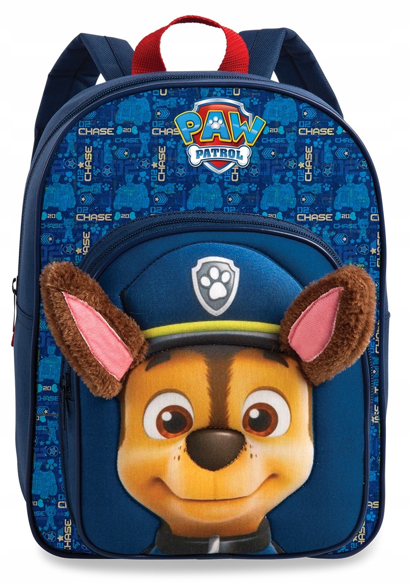 Detský batoh PSI PATROL s 3D grafikou a pluschovými ušami Chase